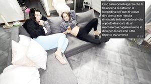 Coppiabollente7 - The Loser Passerby Fucks two Friends Doggy Style who Change a Light Bulb (pt2)