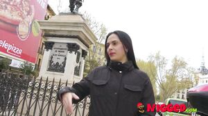 21 years old Colombian babe Valen Pink is not sure about BLACK COCKS... Until she sees this one!