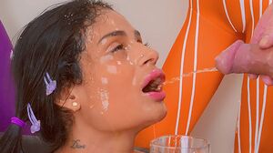 PISS DRINKING ANAL SPIT THROATfucked Breiny Zoe EATS ASS - pounded in her tight hole in HD