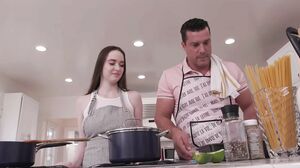 Hazel Moore - Cute Teen Brunette Gets Fucked In The Ass By Stepdad