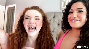 Brina Scarlet, Fun Sized Megan and Lil Bet Saunders - BFFs Day Sex Games