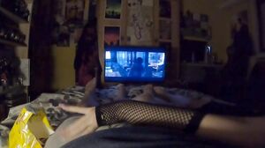 Enafox - Horny goth egirl gets ROUGH FUCKED during Netflix & Chill