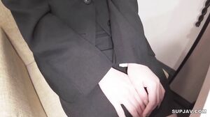 Black Hair, Fair Skin, Short-skinned JD④ A Man In Charge Of Recruiting New Graduates Uses His Power To Film JD Pussy. Raw Creampie.