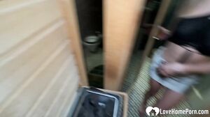 Cheating Husband Fucks Young Slut in the Sauna