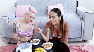 Priscila Belini and Mina K - P-Sluts Vol. 81, Getting Fucked By 2 Big Cocks With Intense Anal And Lots Of Puk3 After A Nice Healthy Breakfast