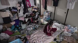 MFYD-028 I had sex with my busty aunt who has a sloppy personality in a suffocating trash room for a week. Kitano Mina