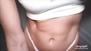 Standing sex and cum in panties