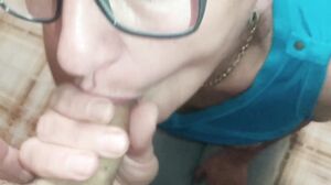 Stepdad Empties His Balls Into Stepdaughter's Mouth and Face When She Comes Home From College