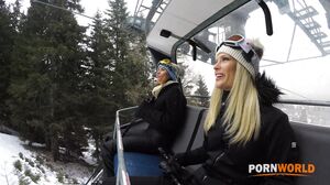 Seductive Ski Babes Candee Licious And Kitana Lure Share Cock After Enjoying Lesbo Strap On Session