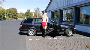 Sandybigboobs - red dress flashing