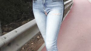 CindyAngel - Cameltoe And Masturbation Outdoors