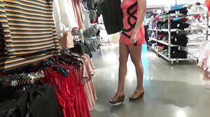 CindyAngel - No panties without bra in the shopping mall