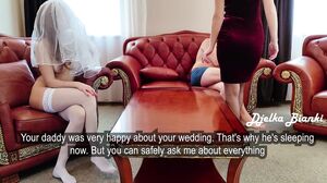 Djelka Bianki - After the Wedding, My Sexy StepMom teaches My modest Bride-Wife how to Fuck with Me - Djelka Bianki
