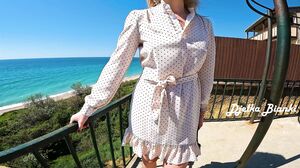 Djelka Bianki - Beach Fucking Story - My Horny Mom and My Shy Friend Fuck in Public