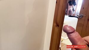 Mike’s Magic Cock - PLUMBER FLASHING 2- hot milf want handyman’s cock after teasing naked for him