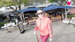 Katrina Van - Girl on Roller Skates Gives Blowjob in Public, Cumface!