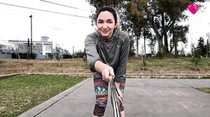 Katrina Van - Girl on Roller Skates Sucks Big Dick