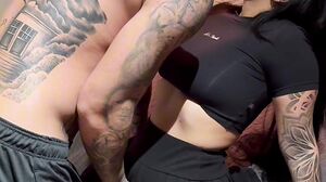 Horny chubby Andreinha ending up on the eater's dick