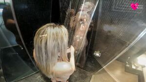 Katrina Van - Blonde Latina Takes a Shower With Her Dildo