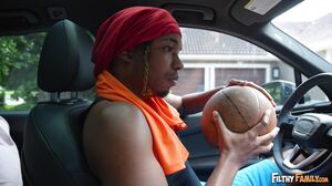 Stuck-up MILF melts at the sight of two big hard cocks