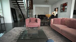 Brunette teen takes a huge black cock in POV