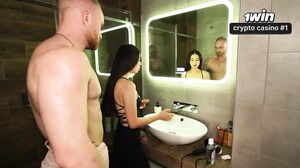 Eveline Home play of big dick and small pussy. Covered step-sis with my CUM