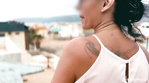 Beverlyciousxxx - Exhibitionist Wife - Risky Tits & Ass Flashing - Fingering on the Roof 2