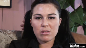 Hotties use a dildo while fucked