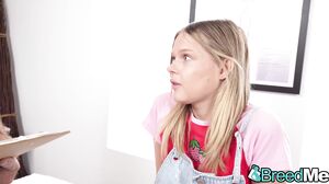 Blonde teen wants to get pumped full of cum at the doctor's office