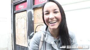 Francys Belle takes a huge load of cum to her shaven pussy
