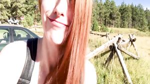 freckledRED - Almost Caught While Masturbating On Public Trail + BHS