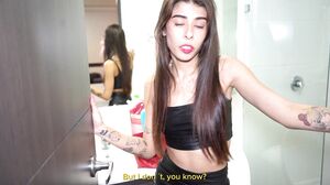 Valentino Roca - Hot Brunette Fucked Hard in the Ass to go out with Revealing Dress.Mells Blanco & Valentino Roca