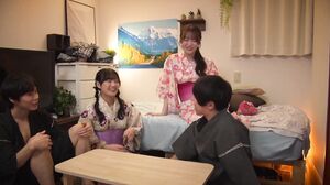 AWAW-006 After the festival, we have a wild party with girls in yukata drinking at home! We gather at home, drink alcohol and have a wild party! Of course, our clothes are all messed up and our panties are completely exposed! Even if horny men attack, it'