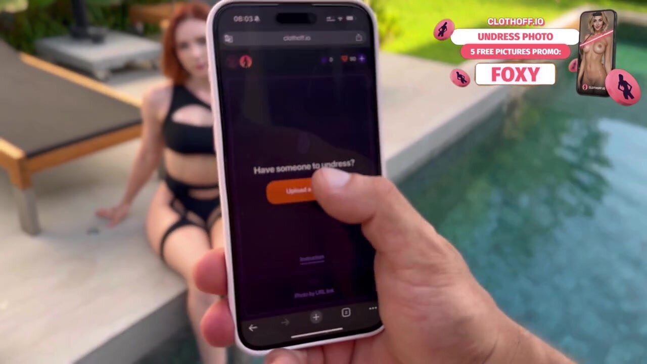 I made my hot girlfriend cum hard right by the pool