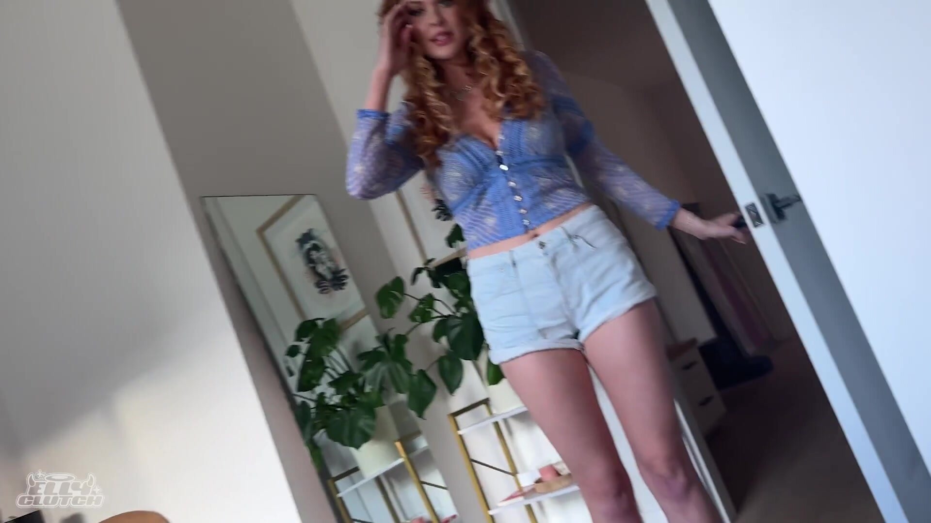 Elly Clutch - Big booby redhead housesitter breaks the rules while my mom was gone!!