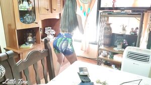 Little Tina - Neighbor fools naive teen to fuck her big ass