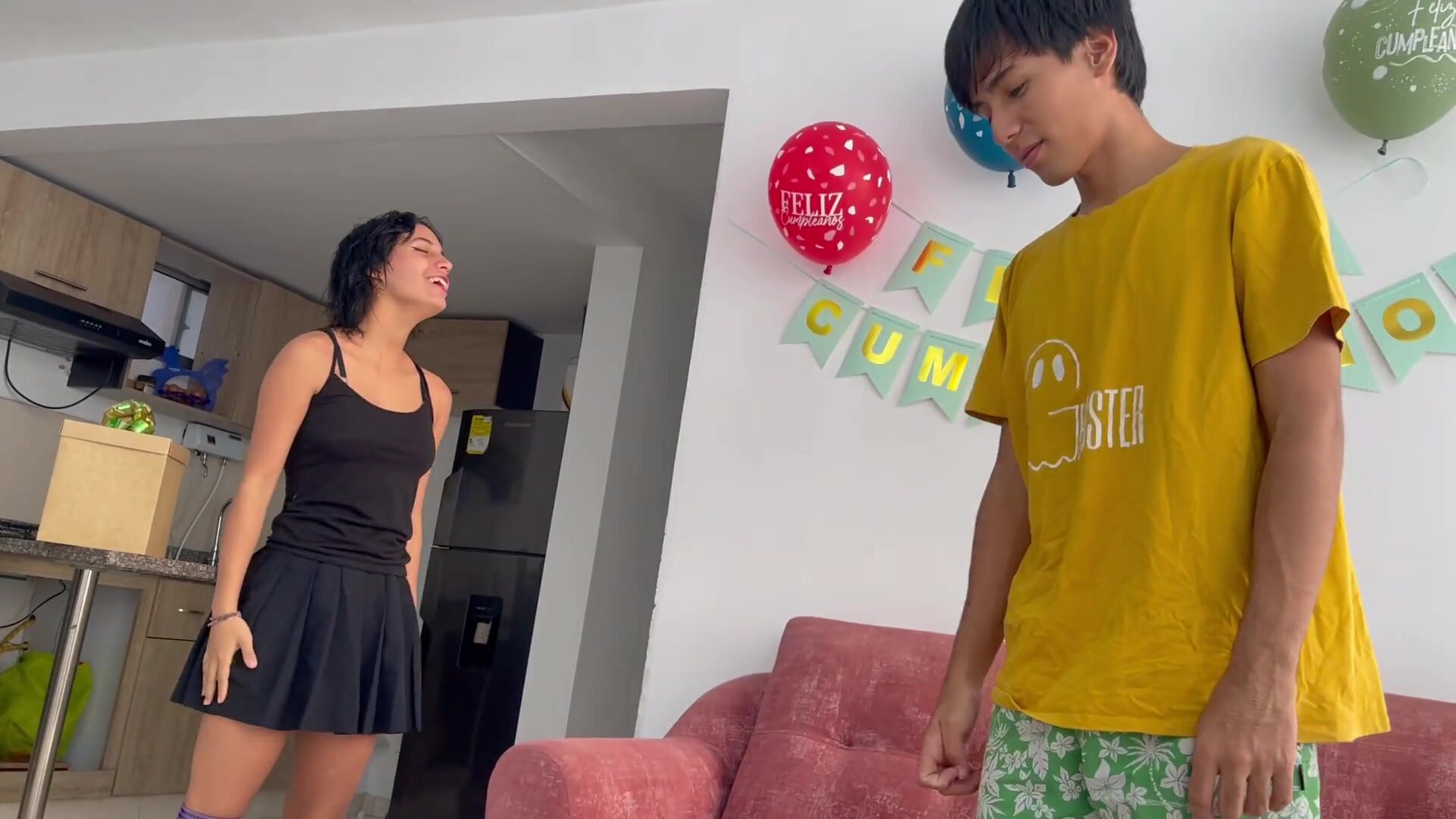 Juliana Palvin - I give the best birthday present to my little stepsister and she ends up enjoying it a lot.