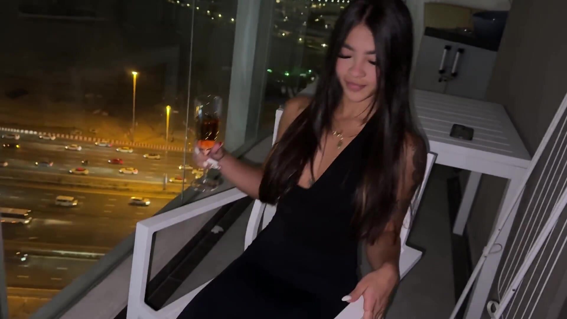 Anna Cherry7 - Blowjob in My Public Balcony