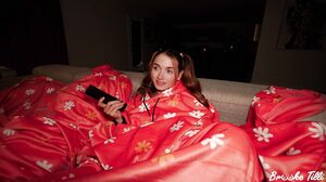 Brooke Tilli - Sneaky StepBro Hides In my Snuggie & Airplays Porn on TV