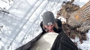 TheRykers - Outdoor Sex with Hot Babe in the Park in Winter