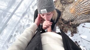TheRykers - Outdoor Sex with Hot Babe in the Park in Winter