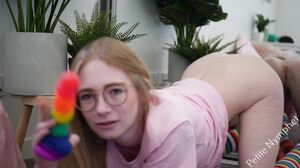Naughty Nymphet - Fucking Myself With My New Pride Dildo Leads Me