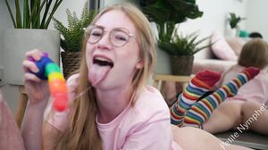 Naughty Nymphet - Fucking Myself With My New Pride Dildo Leads Me