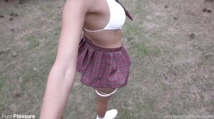Pure Pleasure - Brunette alone in the Forest Seduces me to Fuck her Standing up - Pure Pleasure