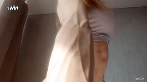 Terri Orl - Fucked a sexy slender whore in the mouth and pussy in a hotel room and came on huge tits - Terri Orl