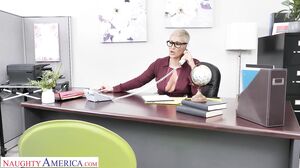 Ryan Keely Busty Blonde Boss Promises To Raise Her Employees Salary If He Fucks Her In The Office