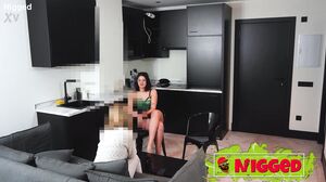 Home delivery. The Glovo delivery guy can't resist brunette Babybell's spectacular ass in Nigged