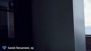 Lesya Moon - Hot slut talking on the phone with her husband while her friend fucks her.