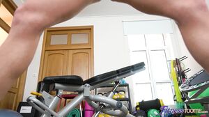 Fit Usa Blonde Squirts On Gym Perv