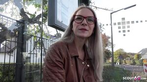 GERMAN SCOUT Fit blonde Glasses Girl Vivi Vallentine Pickup and talk t